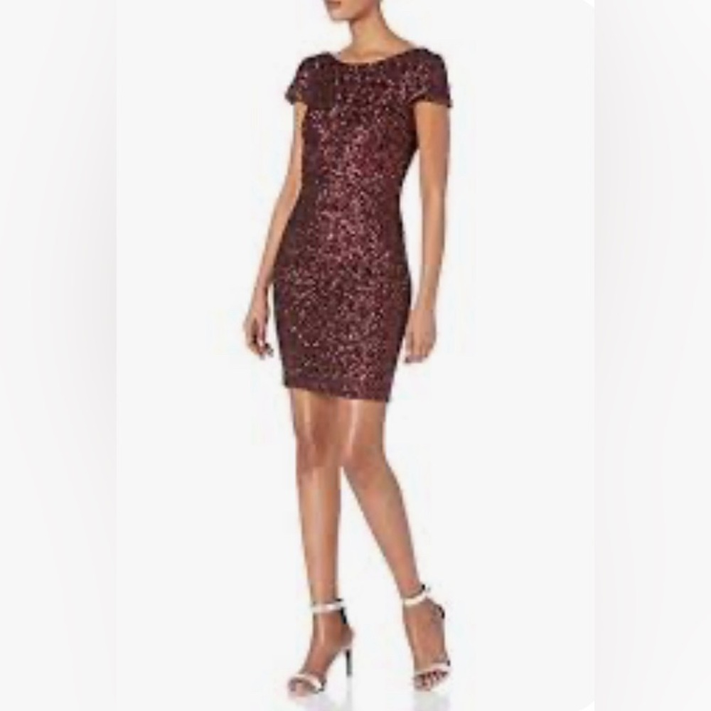 Dress the Population Women's Cap Sleeve mini dress